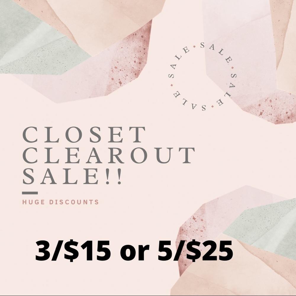Closet clear out sale